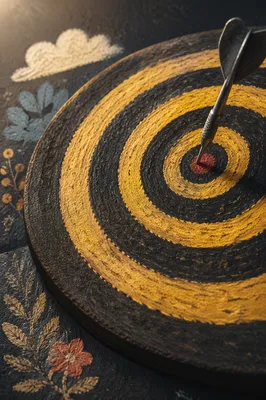 Dartboard Bullseye for Business Goal Achievement