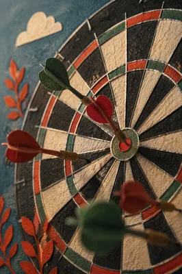 Dartboard Bullseye for Business Goal Success