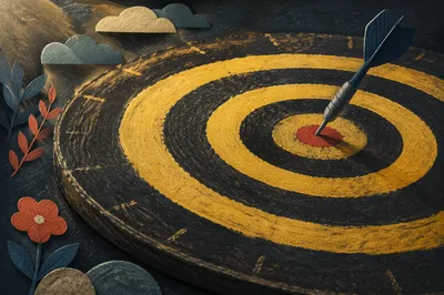 Dartboard Bullseye for Strategic Business Goals