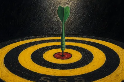 Green Dart Hitting Business Target Center