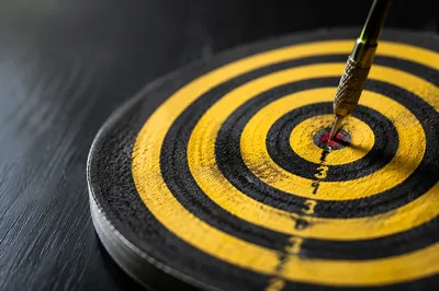 Dartboard Bullseye for Business Goal Achievement