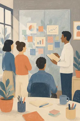 Collaborative Office Brainstorming With Sticky Notes