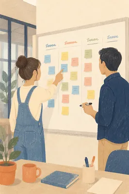Collaborative Office Brainstorming With Sticky Notes