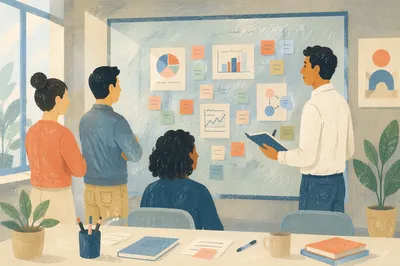 Collaborative Office Brainstorming With Sticky Notes