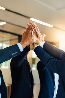 Diverse Office Team Celebrating Shared Success