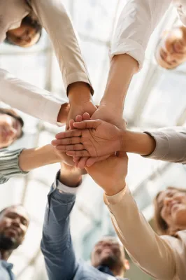 Diverse Business Hands United in Teamwork