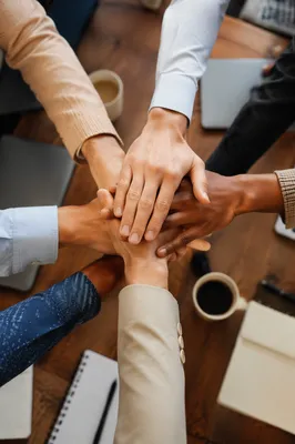 Diverse Business Team Hands in Unity