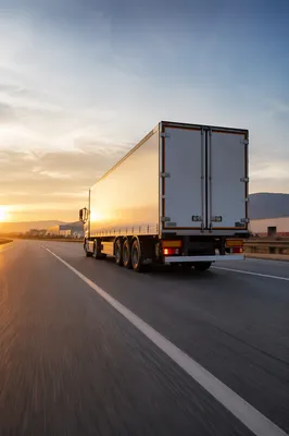 White Semi Truck on Sunrise Highway