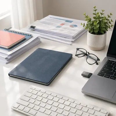 USB Drive on Bright Office Desk