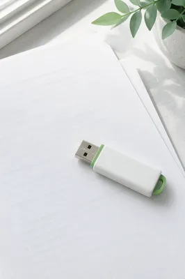 Minimal USB Drive on Business Documents