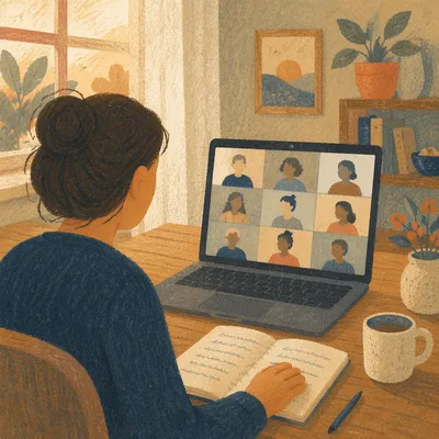 Calm Remote Business Video Conference Meeting