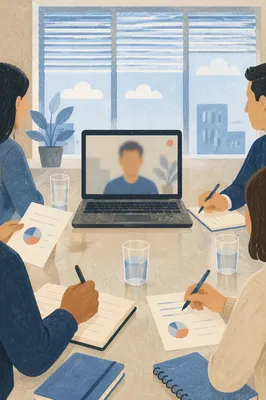 Modern Video Conference Meeting in Office