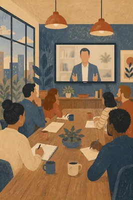 Remote Presenter on Conference Room Screen