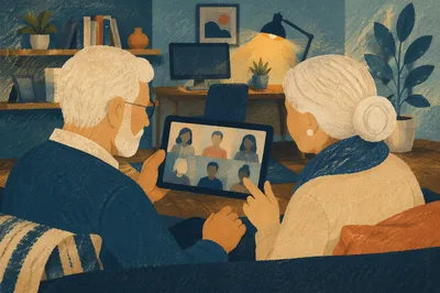 Older Adults Joining Business Video Conference