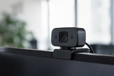Webcam on Monitor for Video Meetings