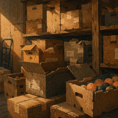 Cluttered Warehouse Shipping Box Corner