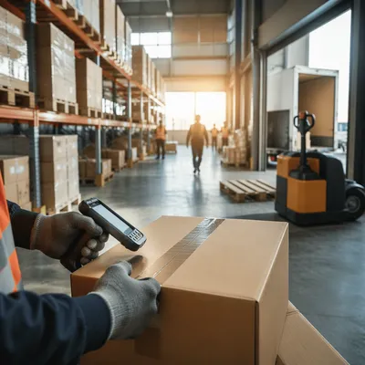 Morning Warehouse Logistics and Shipping Boxes