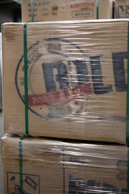 Wrapped Shipping Boxes on Warehouse Pallet