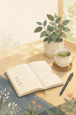 Mindful Tea Desk for Focused Work