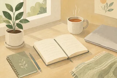 Minimal Zen Desk for Mindful Planning