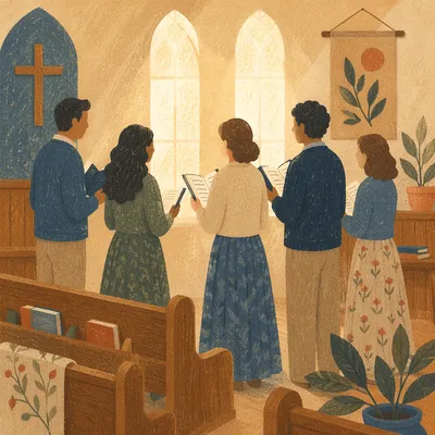 A Cappella Worship Group in Morning Chapel