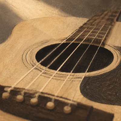 Close Up Acoustic Guitar Worship Moment