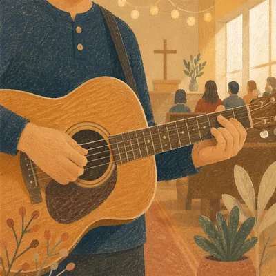 Intimate Acoustic Guitar Worship in Chapel