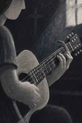Acoustic Guitar Worship Close Up