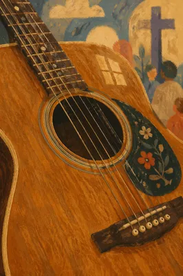 Close-Up Acoustic Guitar for Worship Music