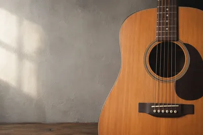 Acoustic Guitar Close Up for Quiet Worship