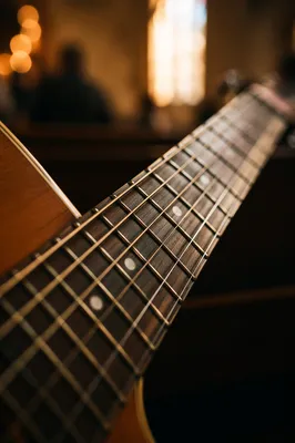 Acoustic Guitar Neck in Intimate Worship