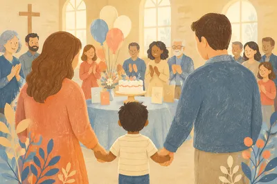 Adoption Celebration in Church Fellowship Hall