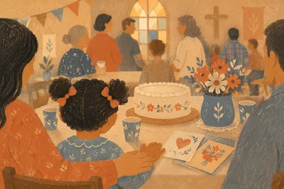 Adoption Celebration in Church Fellowship Hall