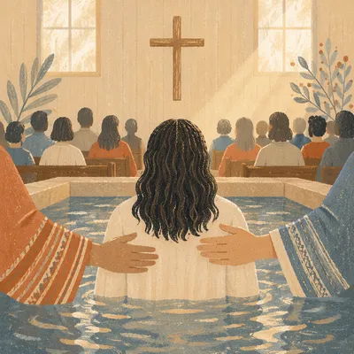 Adult Baptism in Simple Church Pool