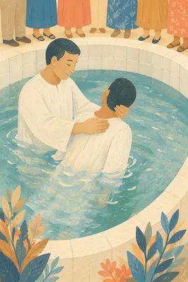 Adult Baptism in Church Immersion Pool