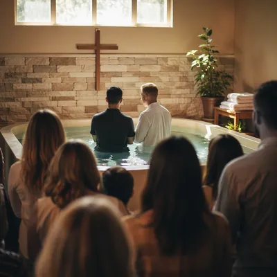 Adult Baptism Pool in Contemporary Church