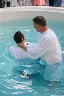 Adult Baptism in Church Immersion Pool