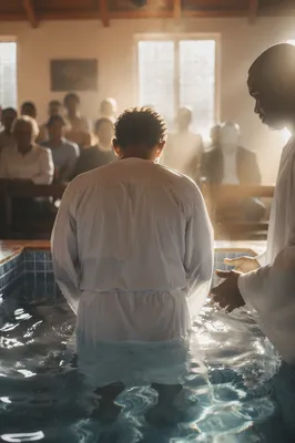 Adult Baptism in Modern Church Pool