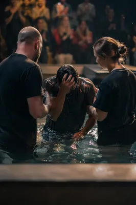 Adult Baptism in Modern Church Pool