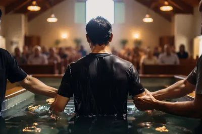 Adult Baptism in a Contemporary Church Sanctuary