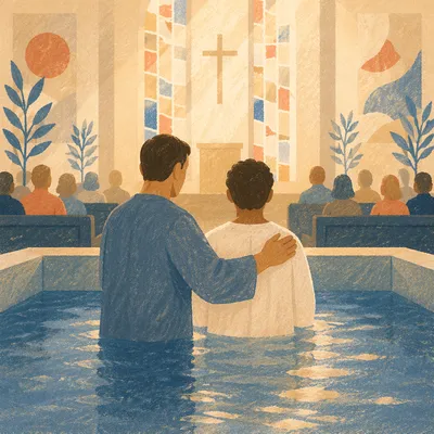 Adult Baptism by Immersion in Church