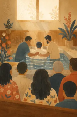 Adult Baptism by Immersion in Church