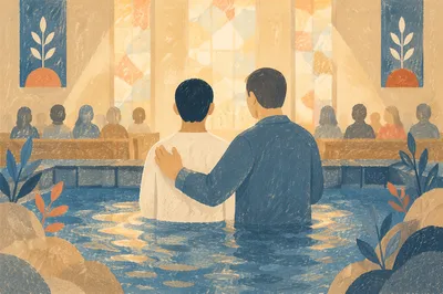 Adult Baptism by Immersion in Church