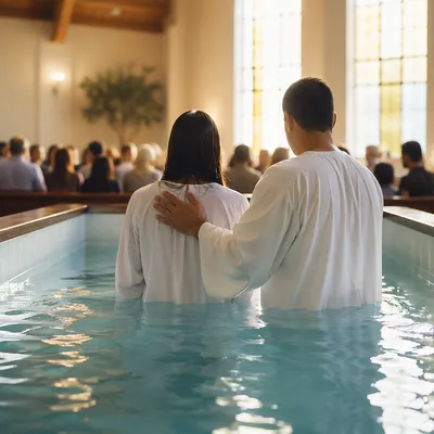 Adult Baptism by Immersion in Church