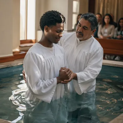 Adult Baptism by Immersion in Church