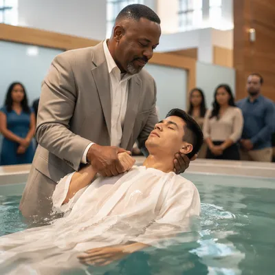 Adult Baptism by Immersion in Church