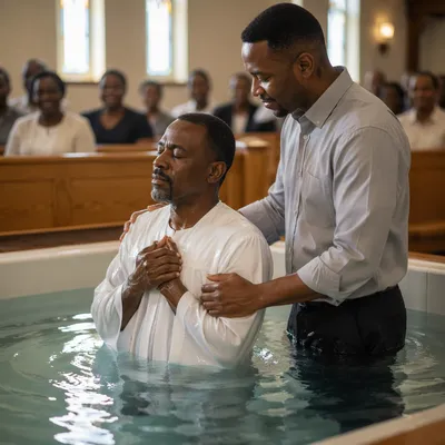Adult Baptism by Immersion in Church