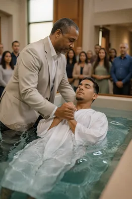 Adult Baptism by Immersion in Church