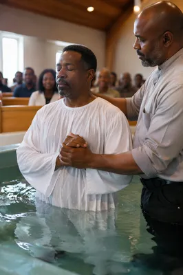 Adult Baptism by Immersion in Church