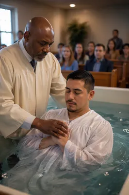 Adult Baptism by Immersion in Church